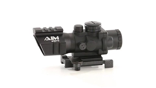 AIM Sports 4x32mm Tri-Illuminated Scope with 3/4 Circle Reticle 360 View - image 10 from the video